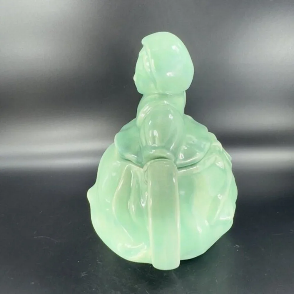 Vintage Red Wing Pottery Teapot Carafe Girl Lady Light Green Made in USA 260 VTG